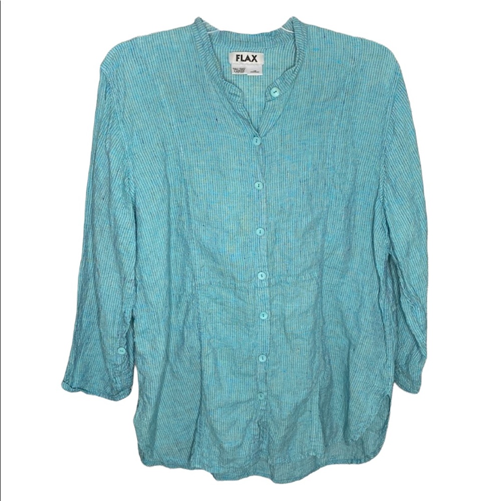 Flax oversized turquoise tunic